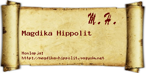 Magdika Hippolit névjegykártya